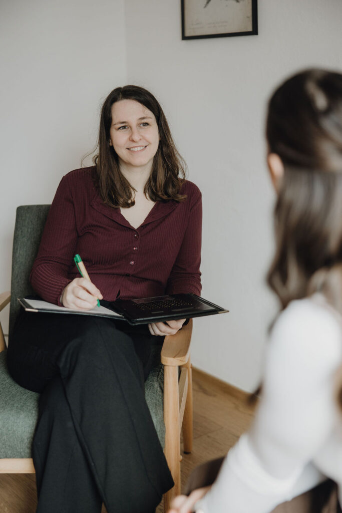 Sandra Block beim Coaching gegen Stress